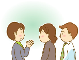 医療ソーシャルワーカー（MSW）に相談をするイラスト