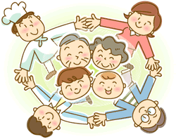 公的医療保険の加入者のイラスト