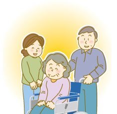 在宅療養を支える主なスタッフのイラスト
