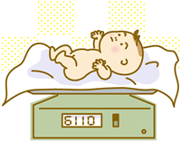 3～4か月児健康診査のイラスト