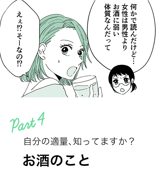 Part4 自分の適量、知ってますか？ お酒のこと