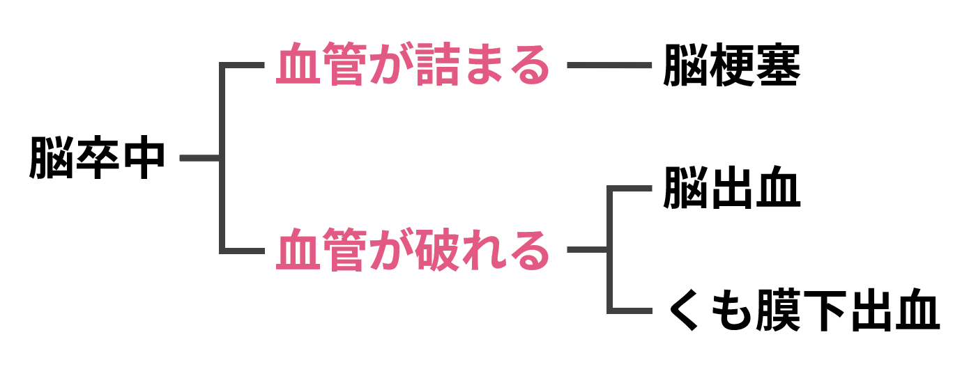 脳卒中の病気の詳細図