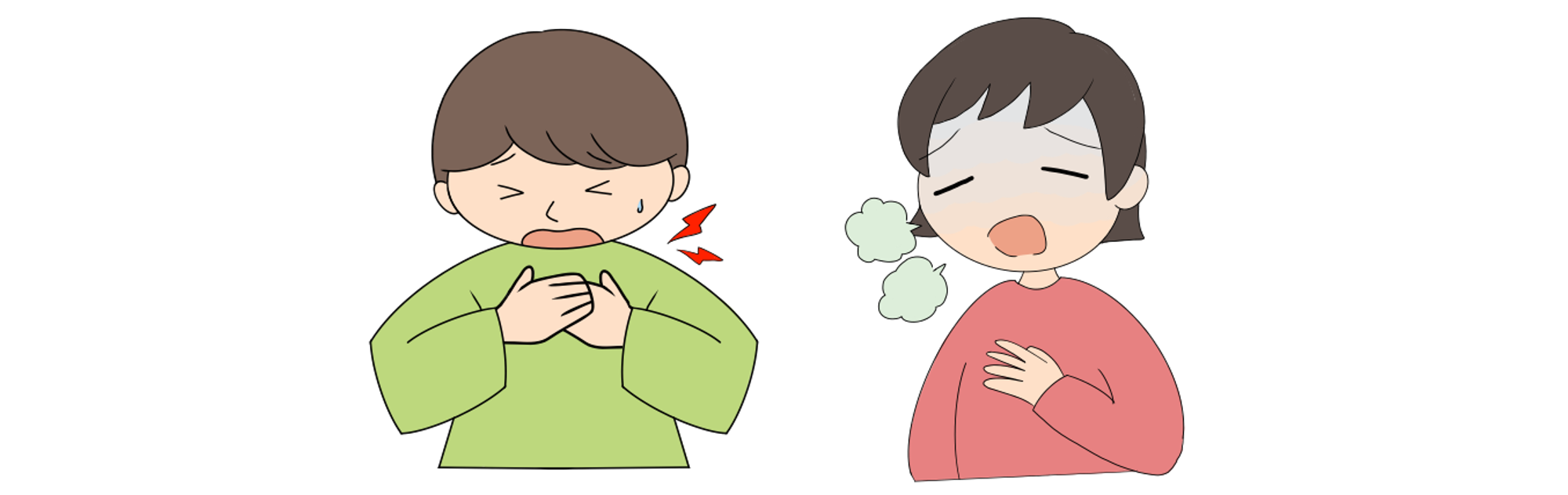 心臓や血管の病気の症状のイラスト