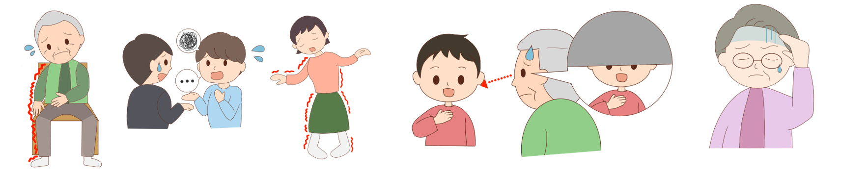 脳卒中の症状のイラスト