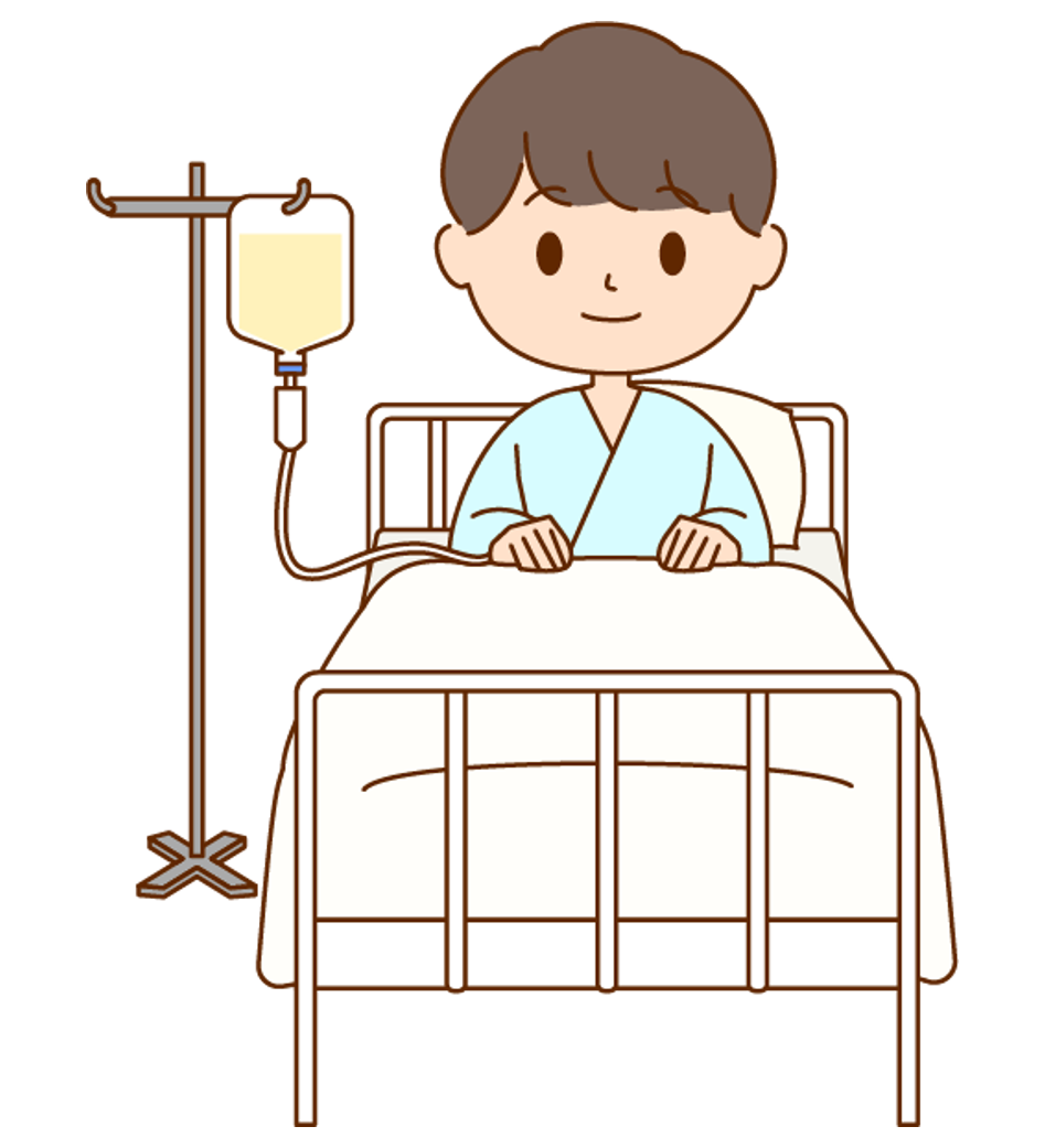 入院中の様子のイラスト