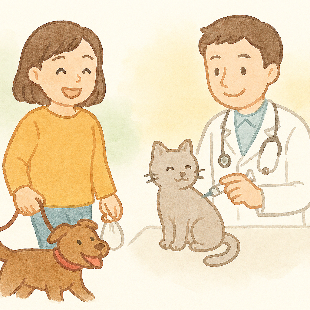 ペットの飼育管理の様子