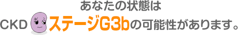 ���Ȃ��̏�Ԃ�CKD�X�e�[�WG3b�̉\��������܂��B