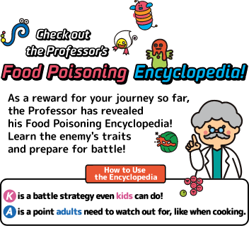 Check out the Professor's Food Poisoning Encyclopedia!