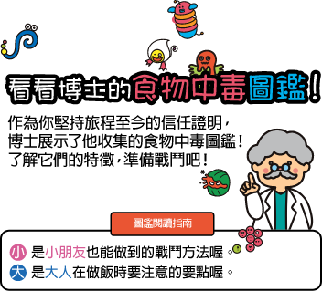 看看博士的食物中毒圖鑑！