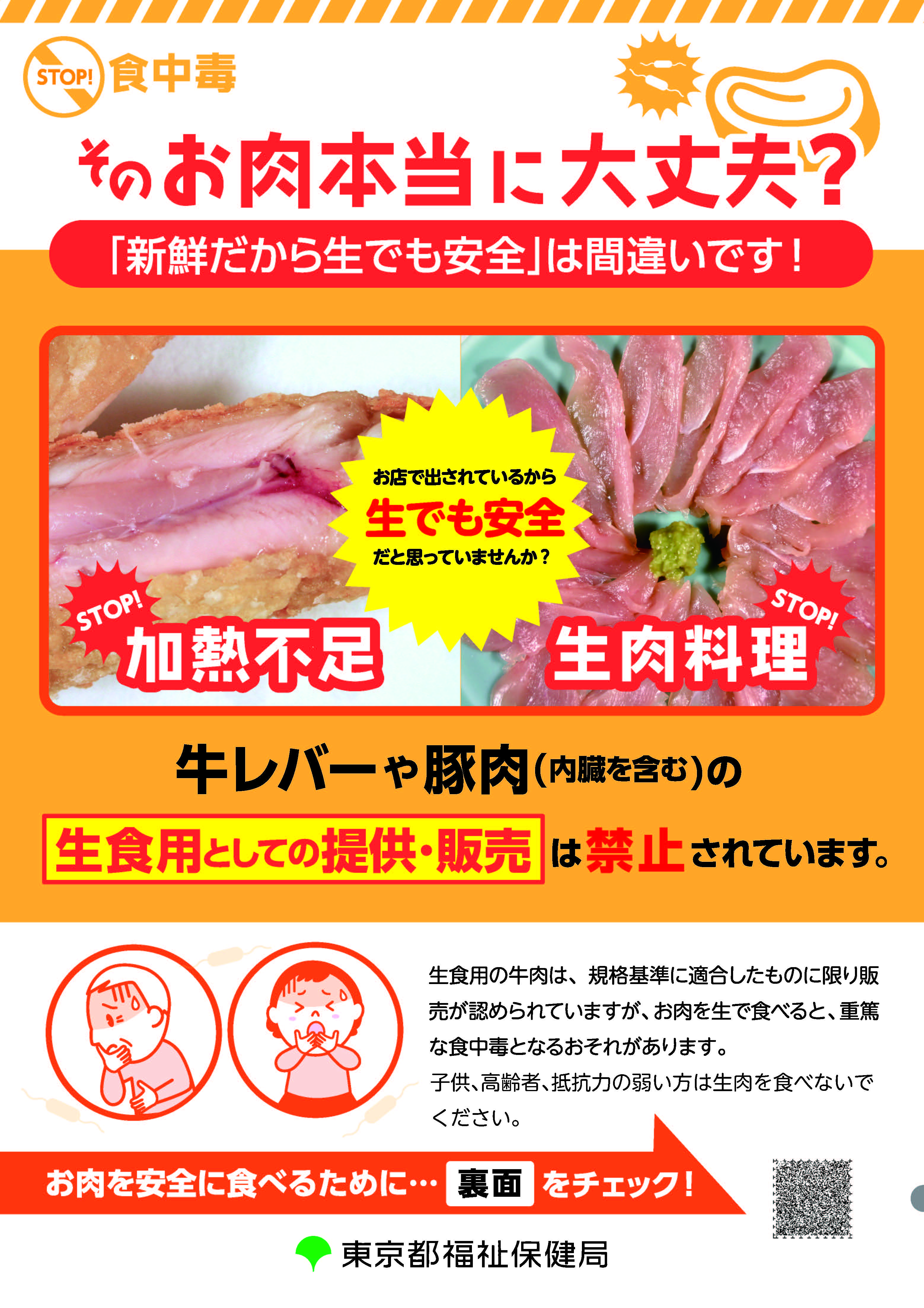 リーフレット「食肉の生食等による食中毒予防」